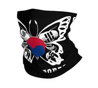 Sciarpa A Mezza Faccia Butterfly South Korea Korean Flag Passamontagna Sciarpa A Tubo Copricapo A Mezza Faccia Per Ciclismo Outdoor Attività 25X50 Cm