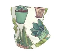 Sciarpa A Mezza Faccia Cactus Succulents Multiuso Ghetta Da Collo Multifunzione Scaldacollo Per Yoga Escursionismo 25X50 Cm