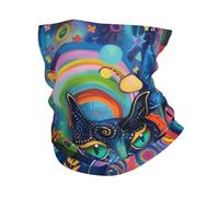 Sciarpa A Mezza Faccia Cats Unique Flowers Rainbows Stars Suns Colorful Passamontagna Scaldacollo Tubolare Protezione Uv Scaldacollo Per Outdoor Attività Yoga 25X50 Cm