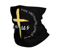 Sciarpa A Mezza Faccia Christ Jesus The Way The Truth The Life Scaldacollo Passamontagna Scaldacollo Tubolare Per Escursionismo Yoga Outdoor Attività 25X50 Cm