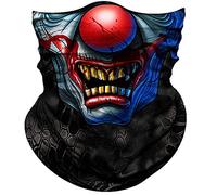 Sciarpa A Mezza Faccia Clown Light Blue Face Big Red Nose Ghetta Da Collo Scaldacollo Tubolare Multifunzione Per Outdoor Attività Yoga 25X50 Cm