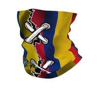 Sciarpa A Mezza Faccia Colombia Colombian And Ecuador Ecuadorian Flag Wavy Combine1 Passamontagna Ghetta Da Collo Scaldacollo Per Yoga Escursionismo 25X50 Cm
