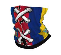 Sciarpa A Mezza Faccia Colombia Colombian And Ecuador Ecuadorian Flag Wavy Combine2 Scaldacollo Ghetta Da Collo Multiuso Per Outdoor Attività Escursionismo 25X50 Cm