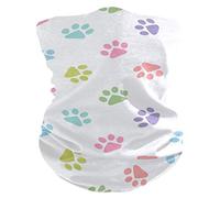 Sciarpa A Mezza Faccia Colorful Animal Footprints Cat Paw Scaldacollo Protezione Uv Copricapo A Mezza Faccia Per Escursionismo Snowboard Yoga 25X50 CM