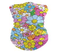 Sciarpa A Mezza Faccia Colorful Flowers Minimalist Sciarpa A Tubo Traspirante Scaldacollo Protezione Uv Per Snowboard Escursionismo Yoga 25X50 Cm