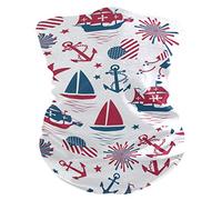 Sciarpa A Mezza Faccia Columbus Day Patriotic Nautical Ships Anchor Copricapo A Mezza Faccia Passamontagna Sciarpa A Tubo Per Snowboard Yoga Escursionismo 25X50 CM