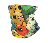 Sciarpa a Mezza Faccia Cute Colorful Birds Cartoon Drawing Traspirante Scaldacollo Versatili Bandana per Sports Adulto 26X30cm