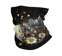 Sciarpa A Mezza Faccia Death Skull Flower Abstract Art Dark Passamontagna Sciarpa A Tubo Multifunzione Ghetta Da Collo Per Yoga Ciclismo Outdoor Attività 25X50 Cm