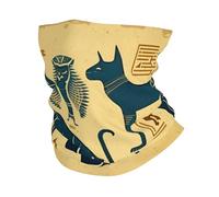 Sciarpa A Mezza Faccia Egyptian Cat Ancient Hieroglyphs Mythology Vintage Passamontagna Scaldacollo Tubolare Multiuso Ghetta Da Collo Per Yoga Ciclismo Outdoor Attività 25X50 Cm