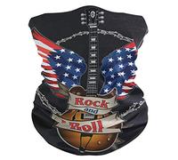 Sciarpa A Mezza Faccia Electric Guitar Music American Flag Scaldacollo Tubolare Multifunzione Scaldacollo Per Yoga Outdoor Attività Ciclismo 25X50 CM