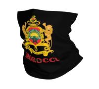 Sciarpa A Mezza Faccia Emblema Nazionale dei Marocchini del Marocco Stampato Cerchietto per Capelli Versatili Passamontagna per Motocicletta Escursionismo attività