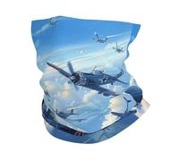 Sciarpa a Mezza Faccia Fighter Aiaft Military Plane World War II Stampato Decorazione facciale Sportiva Sciarpa a Tubo per Yoga Escursionismo 26X30cm