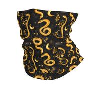 Sciarpa A Mezza Faccia Gold Snake Leaves Print Multiuso Ghetta Da Collo Protezione Uv Scaldacollo Tubolare Per Escursionismo Outdoor Attività 25X50 Cm