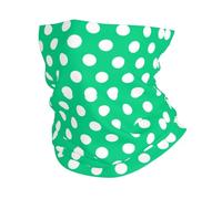 Sciarpa A Mezza Faccia Green Polka Dot Scaldacollo Protezione Uv Scaldacollo Tubolare Multifunzione Per Yoga Snowboard Escursionismo 25X50 Cm