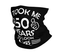 Sciarpa A Mezza Faccia Happy 50Th Birthday Lavabile Sciarpa al Collo Unisex Protezione del Viso per Campeggio Ciclismo Adulto