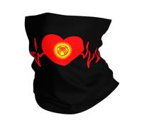 Sciarpa A Mezza Faccia Heartbeat I Love Kyrgyzstan Heart Flag Ghetta Da Collo Passamontagna Copricapo A Mezza Faccia Multifunzione Per Outdoor Attività Yoga Escursionismo 25X50 Cm