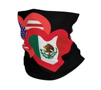 Sciarpa A Mezza Faccia Hearts America And Mexican Scaldacollo Scaldacollo Tubolare Multiuso Per Ciclismo Outdoor Attività 25X50 Cm