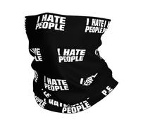 Sciarpa A Mezza Faccia I Hate People Passamontagna Copricapo A Mezza Faccia Scaldacollo Per Ciclismo Yoga 25X50 Cm