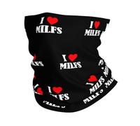 Sciarpa A Mezza Faccia I Love Milfs Funny I Heart Milfs Passamontagna Sciarpa A Tubo Scaldacollo Per Escursionismo Snowboard 25X50 Cm