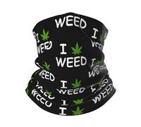 Sciarpa A Mezza Faccia I Love Weed Passamontagna Scaldacollo Tubolare Copricapo A Mezza Faccia Per Ciclismo Yoga 25X50 Cm