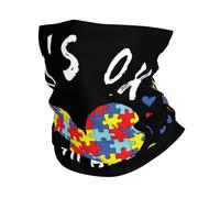 Sciarpa A Mezza Faccia It'S Ok To Be Different Autism Awareness Traspirante Copricapo A Mezza Faccia Multiuso Sciarpa A Tubo Per Ciclismo Yoga 25X50 Cm
