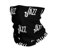 Sciarpa A Mezza Faccia Jazz Saxophone Music Passamontagna Copricapo A Mezza Faccia Scaldacollo Tubolare Per Escursionismo Ciclismo 25X50 Cm