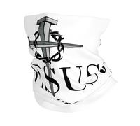 Sciarpa A Mezza Faccia Jesus Christ Blessed Saved My Life Black Scaldacollo Tubolare Scaldacollo Traspirante Per Escursionismo Yoga 25X50 Cm