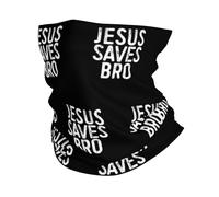Sciarpa A Mezza Faccia Jesus Saves Bro Passamontagna Scaldacollo Copricapo A Mezza Faccia Per Snowboard Outdoor Attività 25X50 Cm