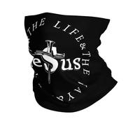 Sciarpa A Mezza Faccia Jesus The Way The Truth The Life Scaldacollo Tubolare Multifunzione Ghetta Da Collo Per Outdoor Attività Yoga Ciclismo 25X50 Cm