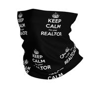 Sciarpa A Mezza Faccia Keep Calm I'M Your Realtor Passamontagna Ghetta Da Collo Scaldacollo Tubolare Per Yoga Escursionismo 25X50 Cm