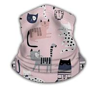 Sciarpa A Mezza Faccia Kittens Black White Monochrome Cats Pink Passamontagna Sciarpa A Tubo Scaldacollo Tubolare Per Escursionismo Outdoor Attività 25X50 Cm