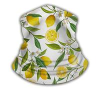 Sciarpa A Mezza Faccia Lemon Summer Bright Nature Fruit Citrus Flower Flowers Leaves Passamontagna Scaldacollo Ghetta Da Collo Per Yoga Snowboard 25X50 Cm