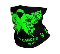 Sciarpa A Mezza Faccia Liver Awareness Ribbon Flower Butterfly Sciarpa A Tubo Scaldacollo Traspirante Per Yoga Snowboard 25X50 Cm