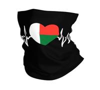 Sciarpa A Mezza Faccia Madagascans Heartbeat I Love Madagascar Heart Flag Copricapo A Mezza Faccia Passamontagna Scaldacollo Tubolare Protezione Uv Per Outdoor Attività Snowboard Yoga 25X50 Cm