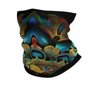 Sciarpa A Mezza Faccia Mandala Sacred Geometry Black Abstract Antivento Bandana Protezione UV Decorazione Facciale per Adulto Donna Arrampicata