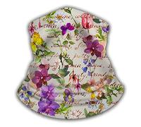 Sciarpa A Mezza Faccia Meadow Flowers Butterflies Watercolor Flower Handwriting Passamontagna Copricapo A Mezza Faccia Scaldacollo Tubolare Per Yoga Outdoor Attività 25X50 Cm