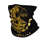 Sciarpa A Mezza Faccia Mexico Mexican Mex Flag Logo Golden National Emblem Passamontagna Scaldacollo Tubolare Multiuso Ghetta Da Collo Per Escursionismo Yoga Snowboard 25X50 Cm