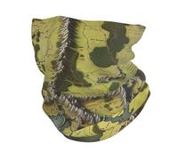 Sciarpa A Mezza Faccia Middle Earth Map Protezione Uv Sciarpa A Tubo Multiuso Scaldacollo Tubolare Per Snowboard Outdoor Attività Yoga 25X50 Cm