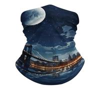 Sciarpa a Mezza Faccia Moon Light New York City Protezione UV Scaldacollo Durevole Fascia per Capelli per Escursionismo Sports 26X30cm