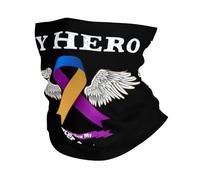 Sciarpa A Mezza Faccia My Hero Is Now My Angel Bladder Cancers Awareness Month Passamontagna Sciarpa A Tubo Multifunzione Ghetta Da Collo Per Ciclismo Escursionismo 25X50 Cm