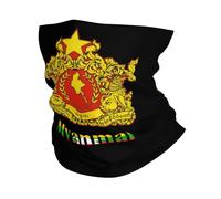 Sciarpa A Mezza Faccia Myanmar Burmese National Emblem Scaldacollo Tubolare Multiuso Copricapo A Mezza Faccia Per Yoga Outdoor Attività Snowboard 25X50 CM