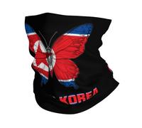 Sciarpa A Mezza Faccia North Korea Koreans Butterflies Flag White Copricapo A Mezza Faccia Protezione Uv Scaldacollo Tubolare Per Outdoor Attività Ciclismo Escursionismo 25X50 CM
