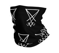 Sciarpa A Mezza Faccia Occult Sigil Of Lucifer Satanic Passamontagna Scaldacollo Scaldacollo Tubolare Per Ciclismo Yoga 25X50 Cm