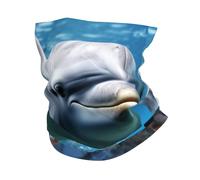 Sciarpa A Mezza Faccia Oceanic Dolphin Looking At You Traspirante Ghetta Da Collo Passamontagna Scaldacollo Tubolare Per Escursionismo Snowboard 25X50 Cm