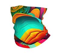 Sciarpa A Mezza Faccia Psychedelic Skull Abstract Art Colorful Passamontagna Copricapo A Mezza Faccia Multiuso Scaldacollo Tubolare Per Snowboard Outdoor Attività Yoga 25X50 Cm