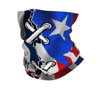 Sciarpa A Mezza Faccia Puerto Rico Puerto Rican And Dominican Republic Dominicans Republic Flag Wavy Combine Passamontagna Scaldacollo Scaldacollo Tubolare Per Yoga Ciclismo 25X50 Cm