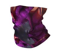 Sciarpa A Mezza Faccia Purple Inferno Dragon Scaldacollo Passamontagna Scaldacollo Tubolare Per Outdoor Attività Escursionismo Ciclismo 25X50 Cm
