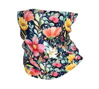Sciarpa A Mezza Faccia Retro Flower Flower Vintage Multiuso Sciarpa al Collo Versatili Ghetta per Sports Outdoor Adulto