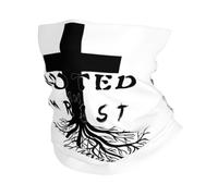 Sciarpa A Mezza Faccia Rooted In Christ Faith Christianty Religious Black Passamontagna Scaldacollo Copricapo A Mezza Faccia Per Outdoor Attività Yoga 25X50 Cm