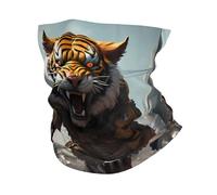 Sciarpa A Mezza Faccia Ruins Tiger Warrior Copricapo A Mezza Faccia Multiuso Scaldacollo Traspirante Per Snowboard Ciclismo Yoga 25X50 Cm